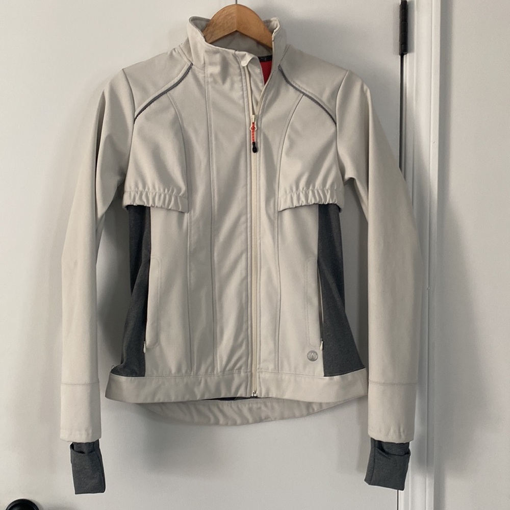 Mondetta Softshell Jacket Size Small Off-White Wi… - image 1